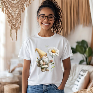 Personalisierter April Geburtsmonat Garten Gnome Tri-Blend Shirt