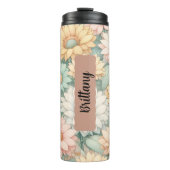 Personalisierter April Geburtstag Blume Daisy 16 o Thermosbecher (Vorderseite)