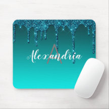 Personalisierter Aquamariner Glitzer