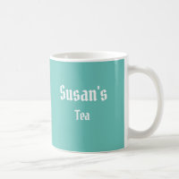 Personalisierter Aquamariner grüner Tee oder Kaffe