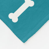 Personalisierter Aquamariner Hund-Schuppen-Welpeng Fleecedecke (Ecke)
