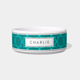 Personalisierter Aquamariner Star-Muster Napf