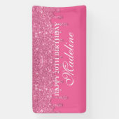 Personalisierter Aquamariner Tropf Glitzer Geburts Banner (Vertikal)