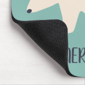 Personalisierter aquamariner und polarer Sahnebär Mousepad (Ecke)