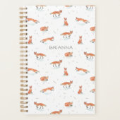 Personalisierter Aquarellfuchs Planer (Vorderseite)