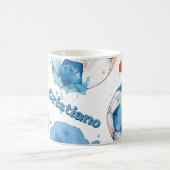 Personalisierter Aquarellfußball Kaffeetasse (Mittel)