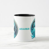 Personalisierter Aquarius Zodiac Astrologie Geburt Tasse (Zentrum)