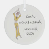 Personalisierter arabischer Keepake Ornament Aus Glas (Rückseite)