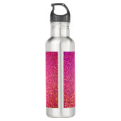 Personalisierter Arbeitstherapeut Rosa Glitzer Edelstahlflasche (Rückseite)