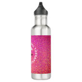 Personalisierter Arbeitstherapeut Rosa Glitzer Edelstahlflasche (Rechts)