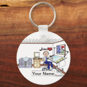 Personalisierter Architekt - Ingenieur, männlicher Schlüsselanhänger (Vorderseite)