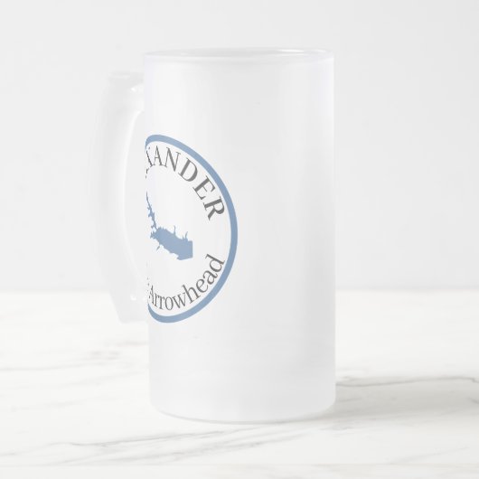 Personalisierter Arrowhead Classic-See Mattglas Bierglas (Vorderseite Links)