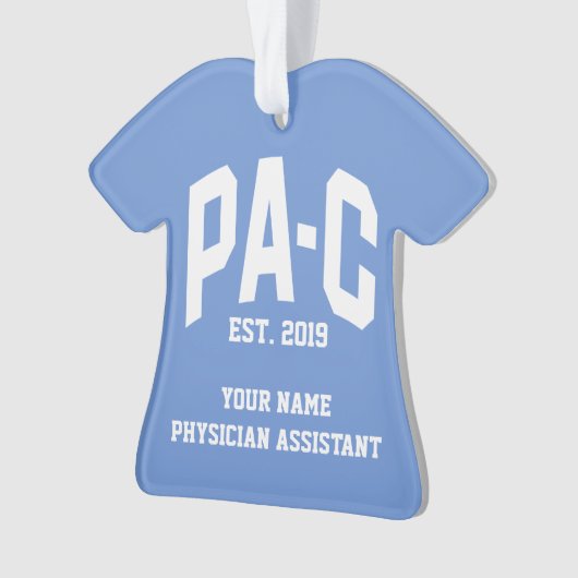 Personalisierter Arzt-Assistent PA-C Ornament (Vorderseite)