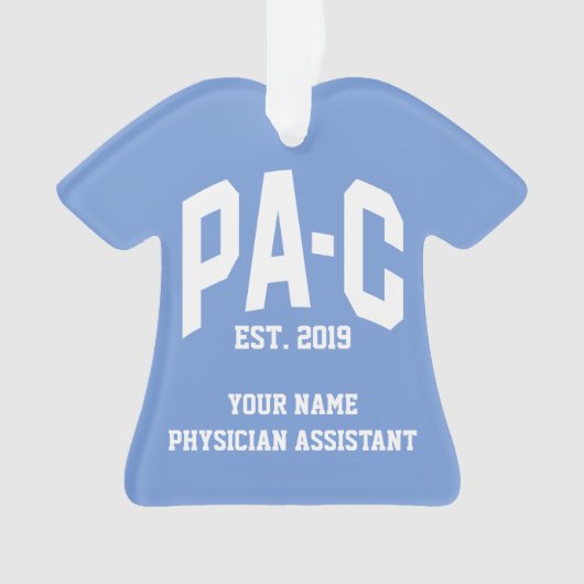 Personalisierter Arzt-Assistent PA-C Ornament (Vorderseite)