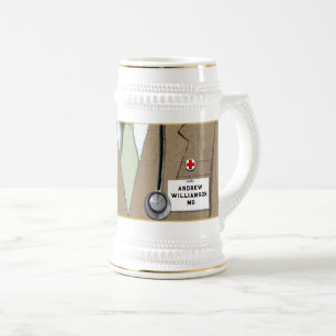 Personalisierter Arzt Bierglas