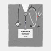 Personalisierter Arzt Fleecedecke (Vorderseite)