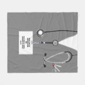 Personalisierter Arzt Fleecedecke (Vorderseite (Horizontal))