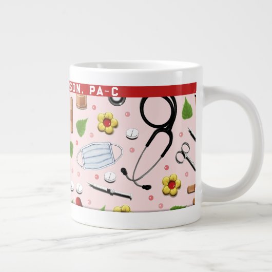 Personalisierter Arzt Jumbo-Tasse (Rechts)