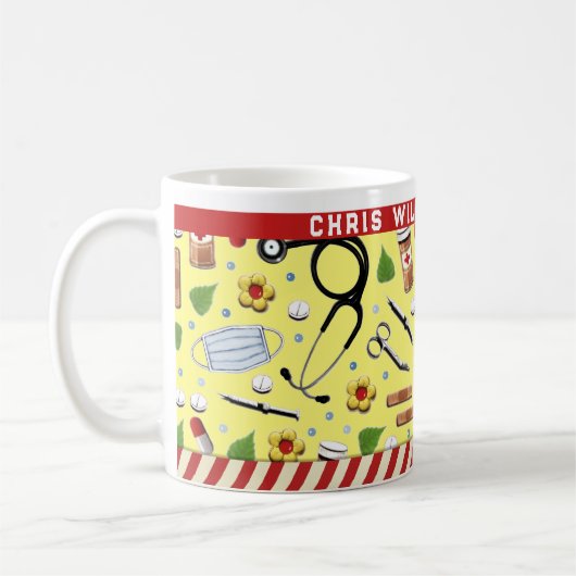 Personalisierter Arzt Kaffeetasse (Links)