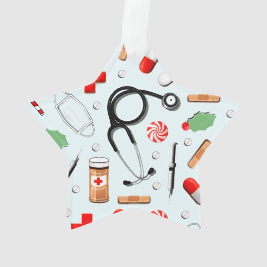 Personalisierter Arzt Ornament (Rückseite)