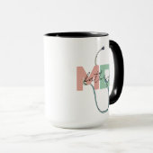 Personalisierter Arzt Retro MD Name Geschenk Tasse (VorderseiteRechts)