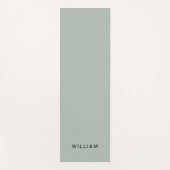 Personalisierter Aschenfarbenmonogramm Name Yoga M Yogamatte (Vorderseite)