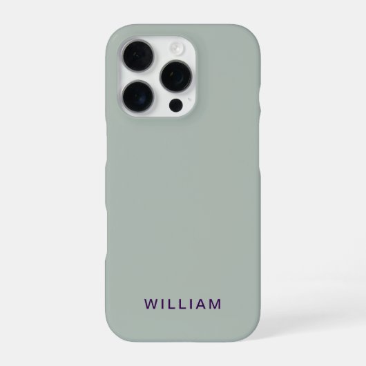 Personalisierter ash Color iPhone Case mit benutze Hülle (Rückseite)