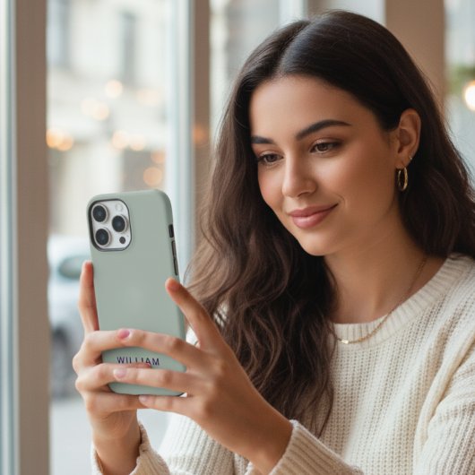 Personalisierter ash Color iPhone Case mit benutze Hülle