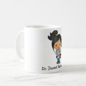 Personalisierter asiatischer niedlicher weiblicher kaffeetasse (Vorderseite Links)