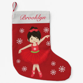 Personalisierter asiatischer Weihnachtsballerina Kleiner Weihnachtsstrumpf