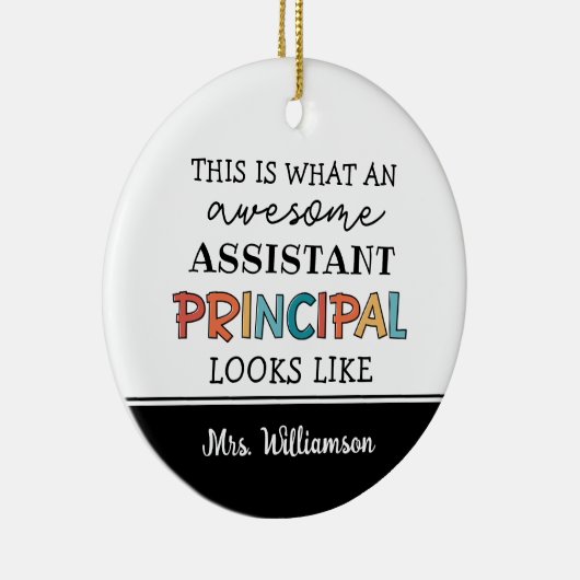 Personalisierter Assistent Keramik Ornament (Rechts)