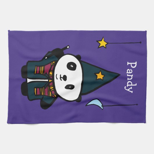 Personalisierter Assistent Pandy Panda Küchentuch (Horizontal)
