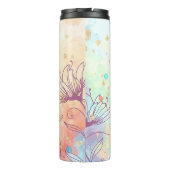 Personalisierter ästhetischer Hintergrund Thermosbecher (Rückseite)