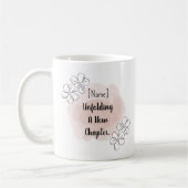 Personalisierter ästhetischer Wasserfarben-Geburts Kaffeetasse (Links)