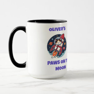 Personalisierter Astronaut Kitty Kaffee- und Kakao Tasse