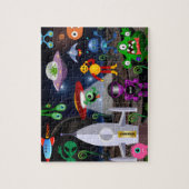 Personalisierter Astronaut und Raket Puzzle (Vertikal)