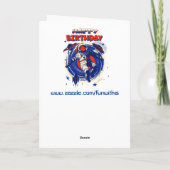 Personalisierter Astronaut zum Geburtstag Karte (Rückseite)