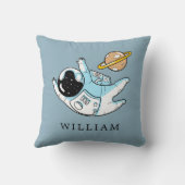 Personalisierter Astronautenjunge Kissen (Rückseite)