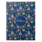 Personalisierter Astrounaut Space Man farbenfroh Notizblock (Vorderseite)