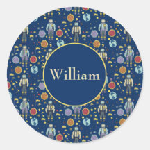 Personalisierter Astrounaut Space Man farbenfroh