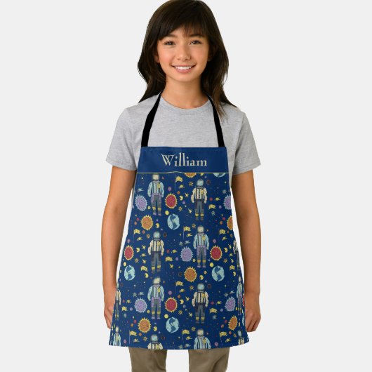 Personalisierter Astrounaut Space Man farbenfroh Schürze (Insitu)