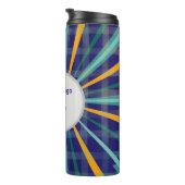 personalisierter atemberaubender blauer Thermobech Thermosbecher (Nach rechts gedreht)