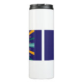 personalisierter atemberaubender blauer Thermobech Thermosbecher (Rückseite)