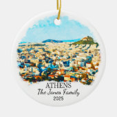 Personalisierter Athener Ornament, Griechenland -  Keramik Ornament (Vorne)