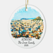 Personalisierter Athener Ornament, Griechenland -  Keramik Ornament (Links)
