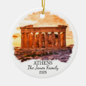 Personalisierter Athener Ornament, Griechenland - Keramik Ornament (Vorne)