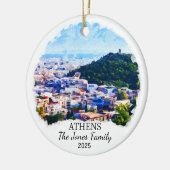 Personalisierter Athener Ornament, Griechenland - Keramik Ornament (Links)