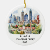 Personalisierter Atlanta-Ornament, Georgien Keramik Ornament (Vorne)