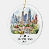 Personalisierter Atlanta-Ornament, Georgien Keramik Ornament (Links)