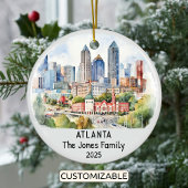 Personalisierter Atlanta-Ornament, Georgien Keramik Ornament